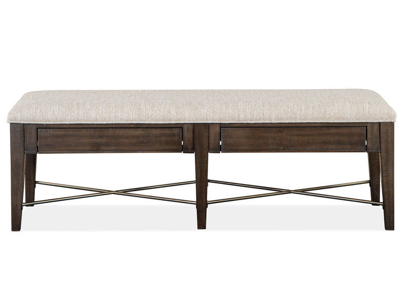 Westley Falls - Bench With Upholstered Seat - Graphite, photo 2 of 7