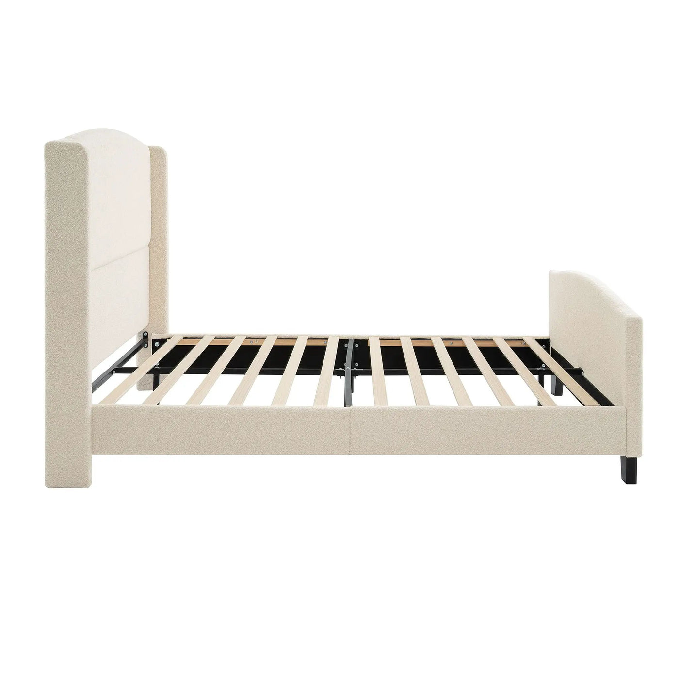 Platform Bed Frame With Tall Headboard And High Footboard by HouseOfZazla