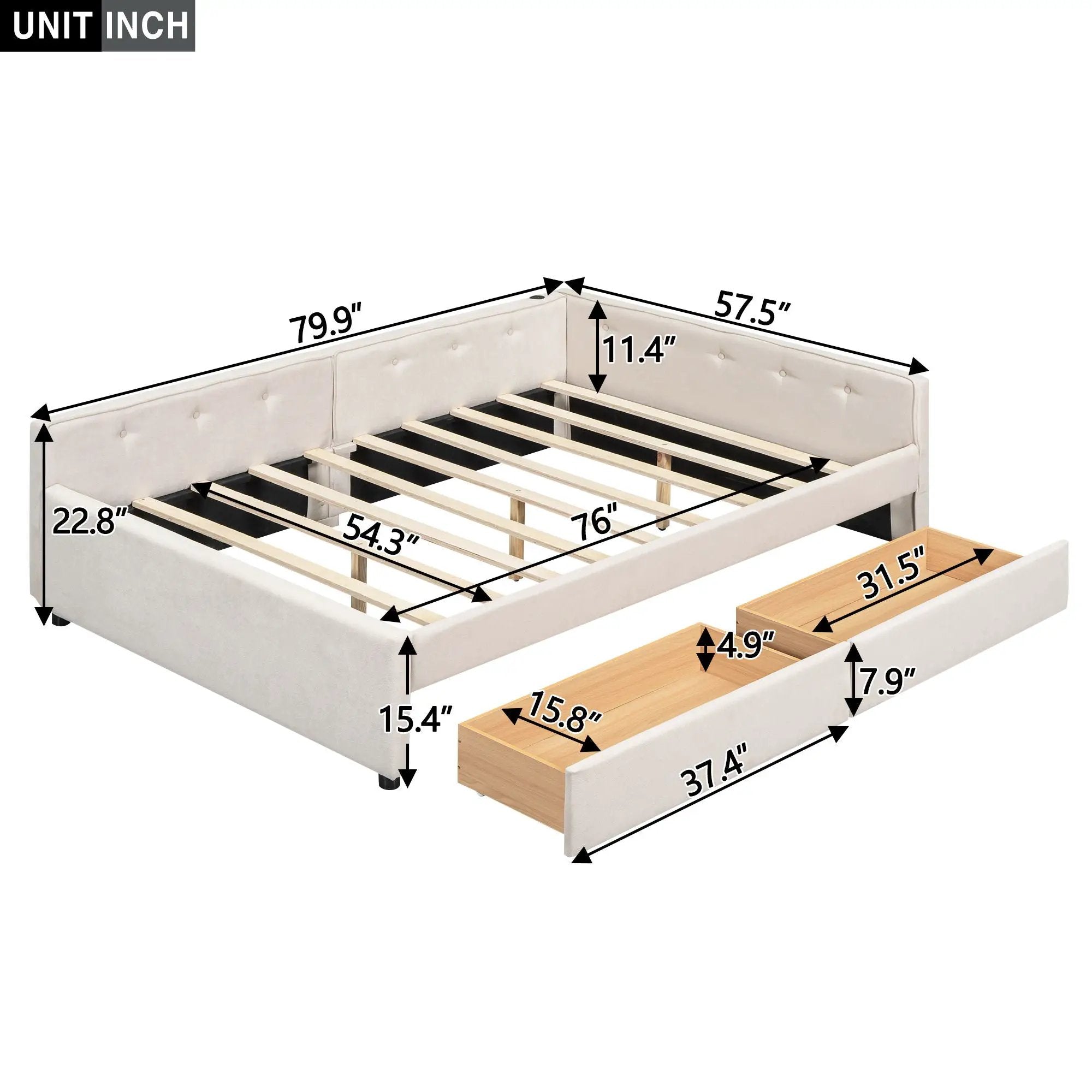 Platform Bed With USB Ports by Unique Piece Furniture