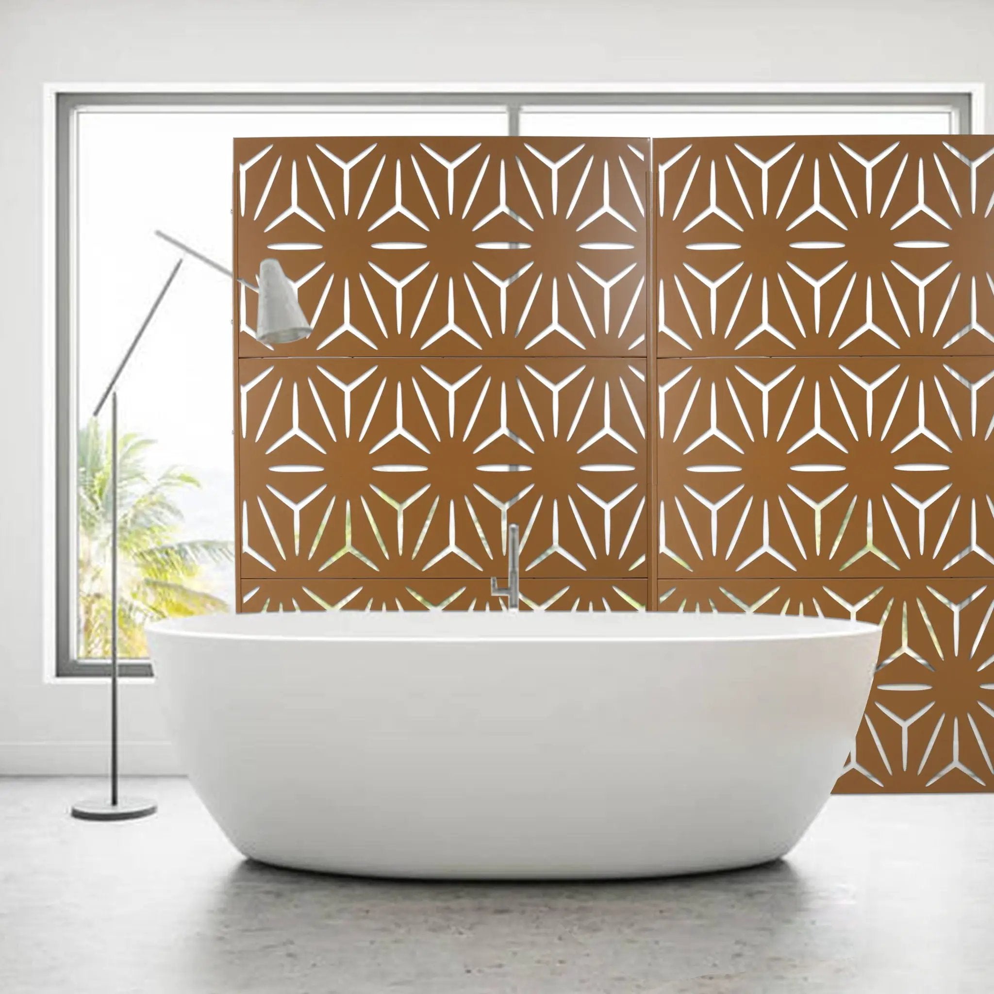 Outdoor & Indoor Metal Privacy Screen, Freestanding Decorative Panels by Unique Piece Furniture