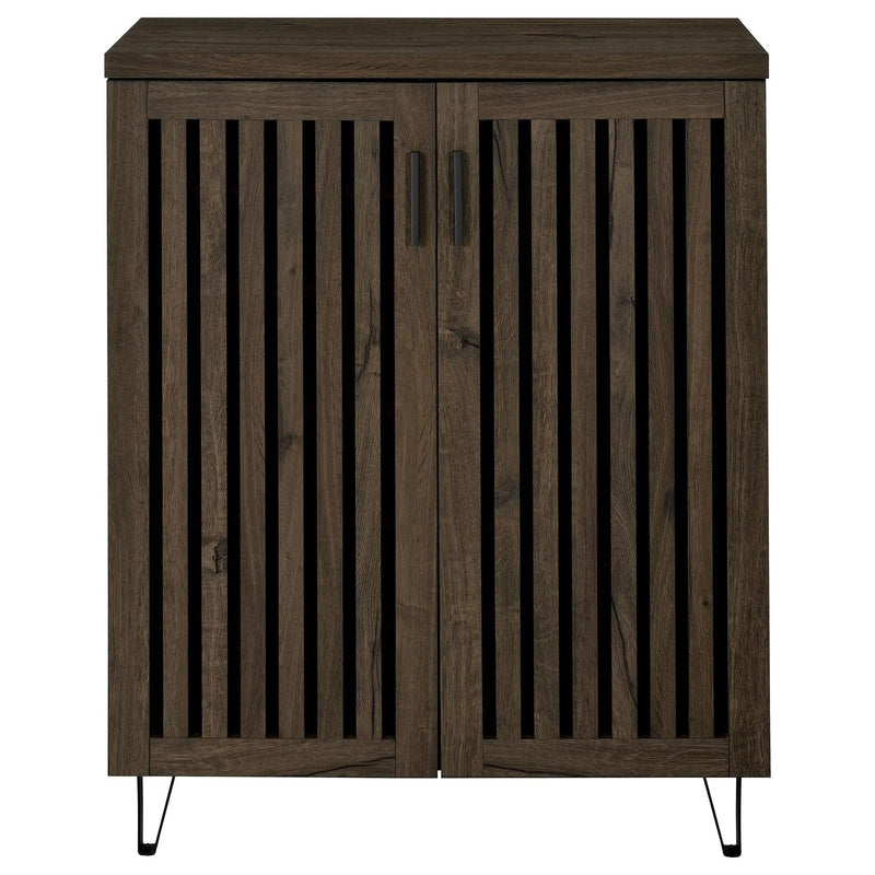 Brixton 2-door Entryway Shoe Storage Cabinets Smoked Oak by Unique Piece Furniture