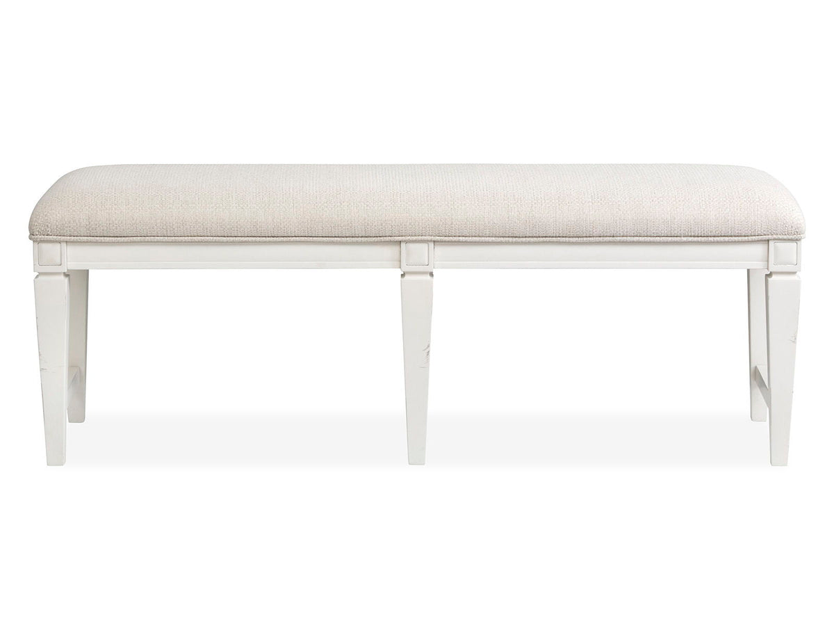 Willowbrook - Upholstered Bench - Egg Shell White, photo 3 of 7