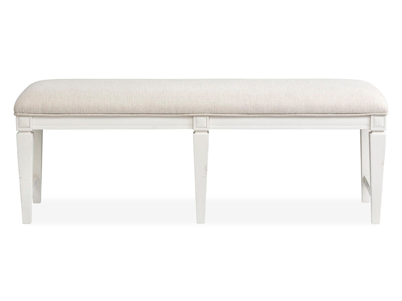 Willowbrook - Upholstered Bench - Egg Shell White, photo 3 of 7