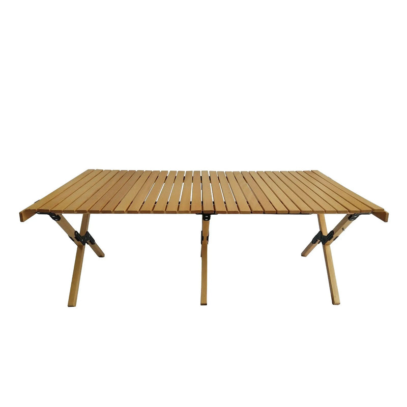 Multi-Function Wooden Foldable Portable Patio Dining Table, Indoor And Outdoor Universal - Natural by HouseOfZazla