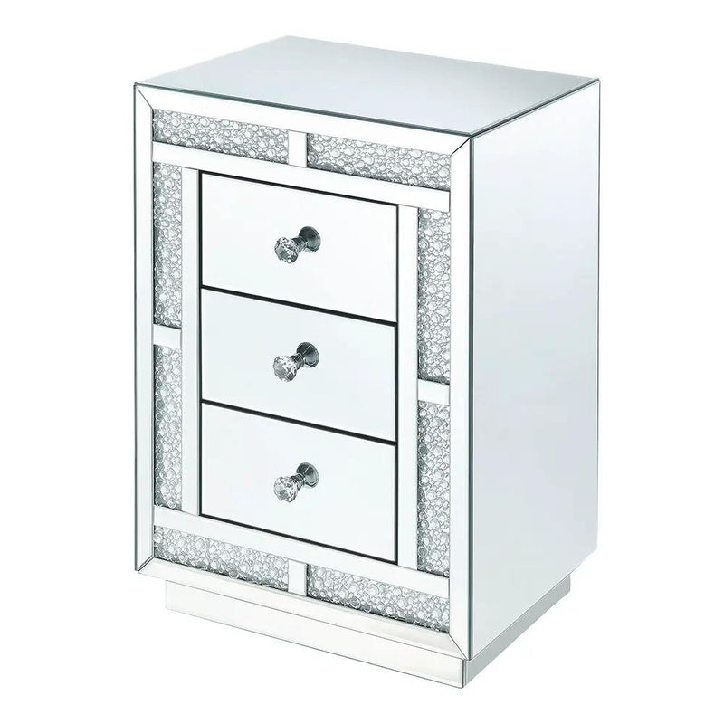 Mallika - Accent Table - Mirrored & Faux Crystals by Unique Piece Furniture