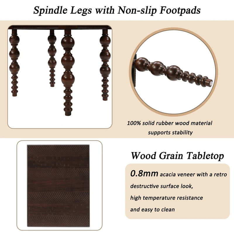 Solid Wood End Table with Drawer in Espresso Finish by HouseOfZazla