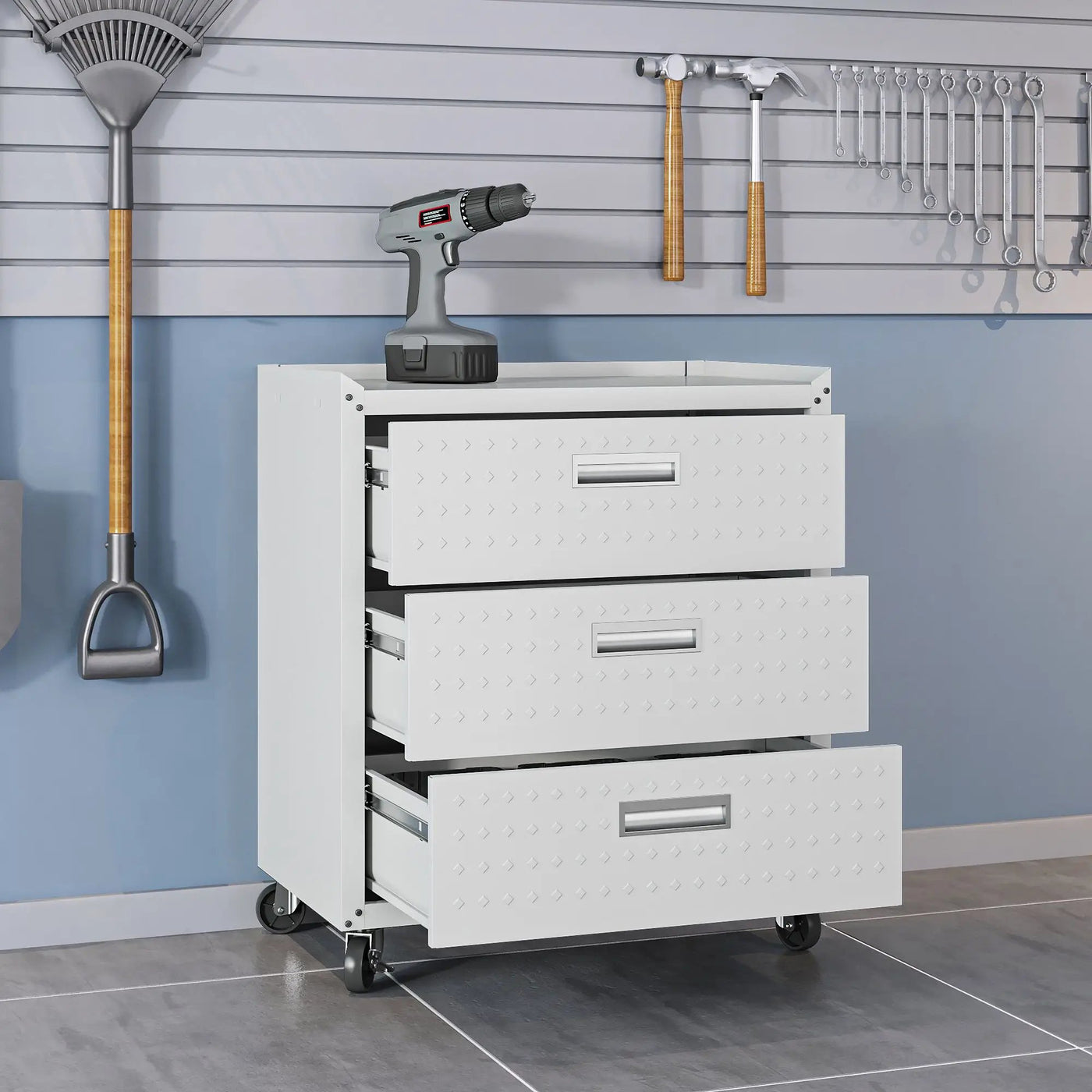 Fortress -3 Drawer Rolling Garage Cabinet by HouseOfZazla