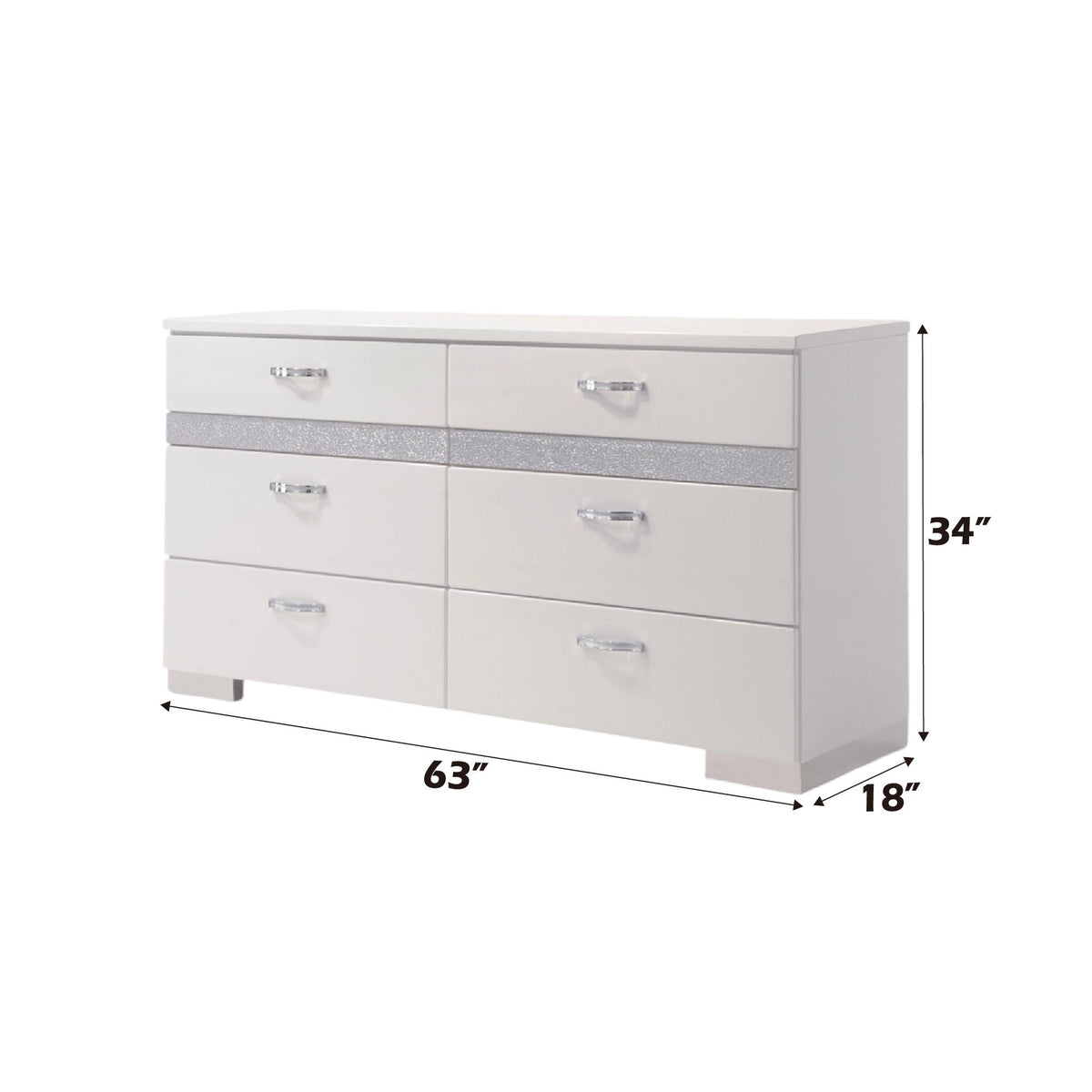 Naima II White Dresser with Jewelry Organizers, photo 2 of 4