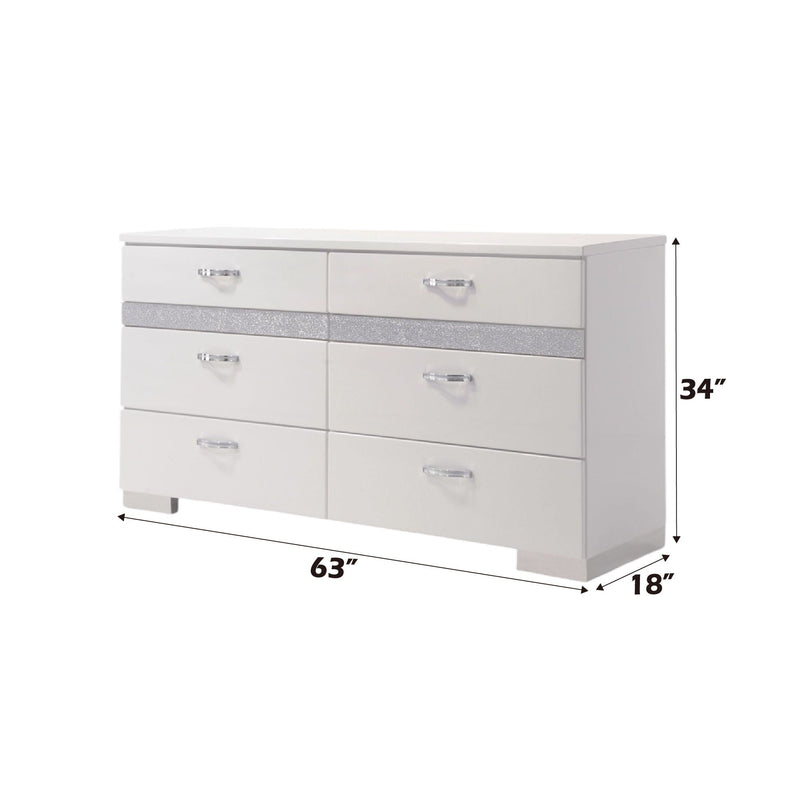 Naima II White Dresser with Jewelry Organizers, photo 2 of 4