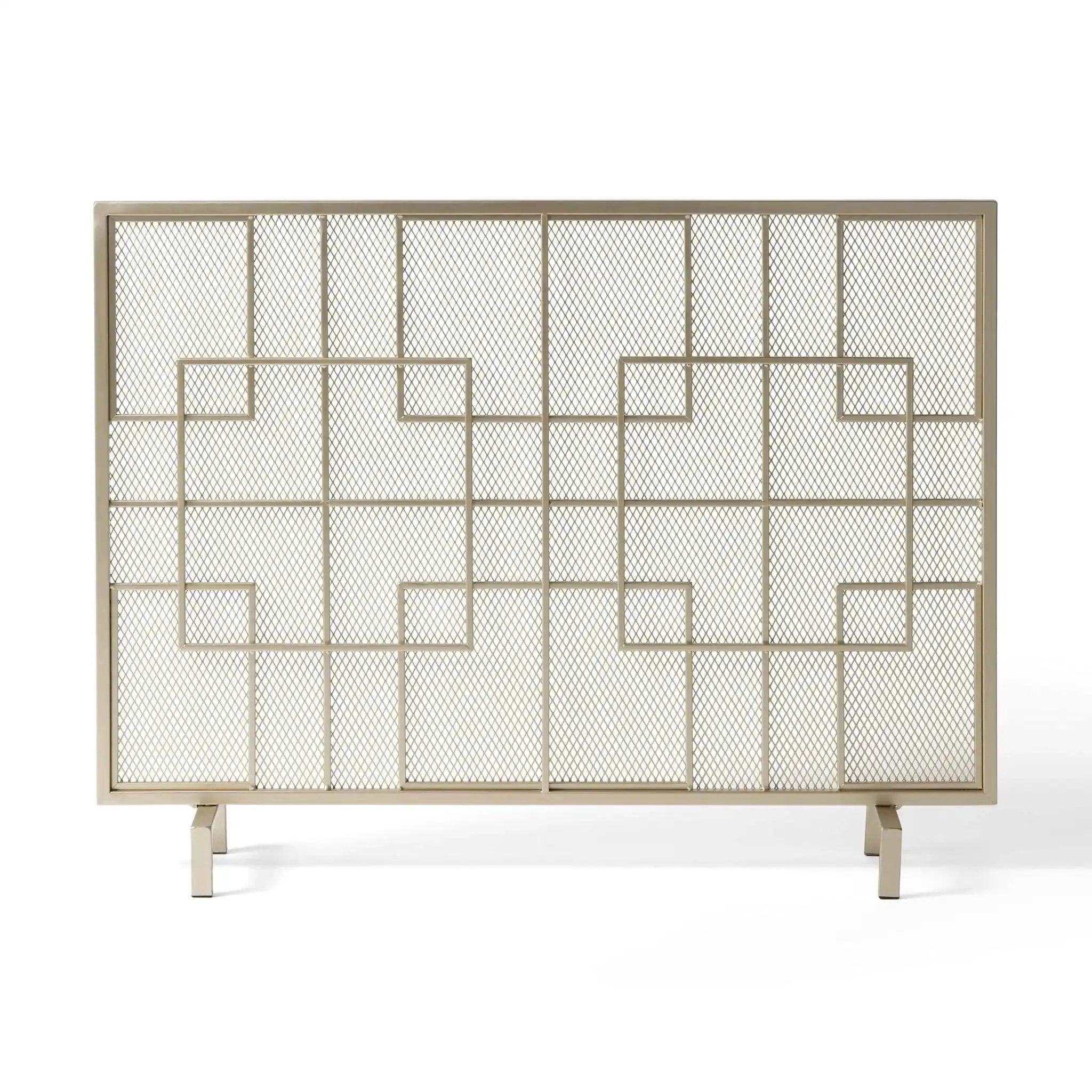 Dorothy Modern Single Panel Iron Fire Screen by HouseOfZazla