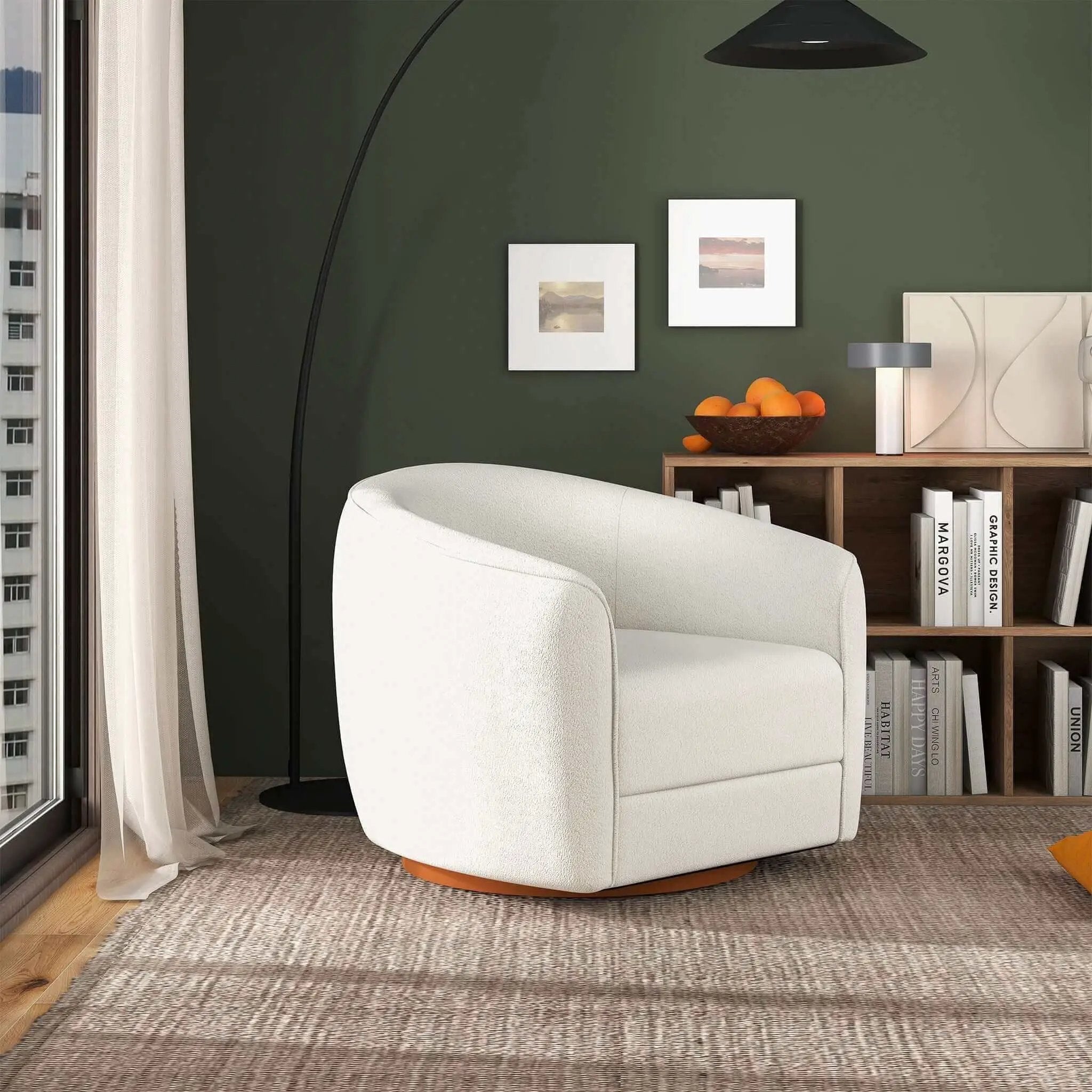 Elise - Mid-Century Modern Swivel Chair by HouseOfZazla