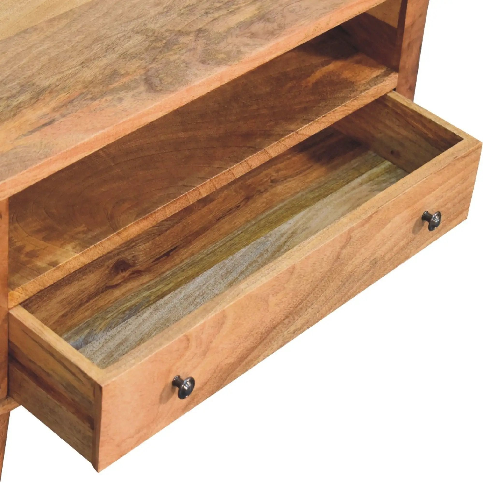 Modern Mini Rounded Entertainment Unit - Oak by HouseOfZazla