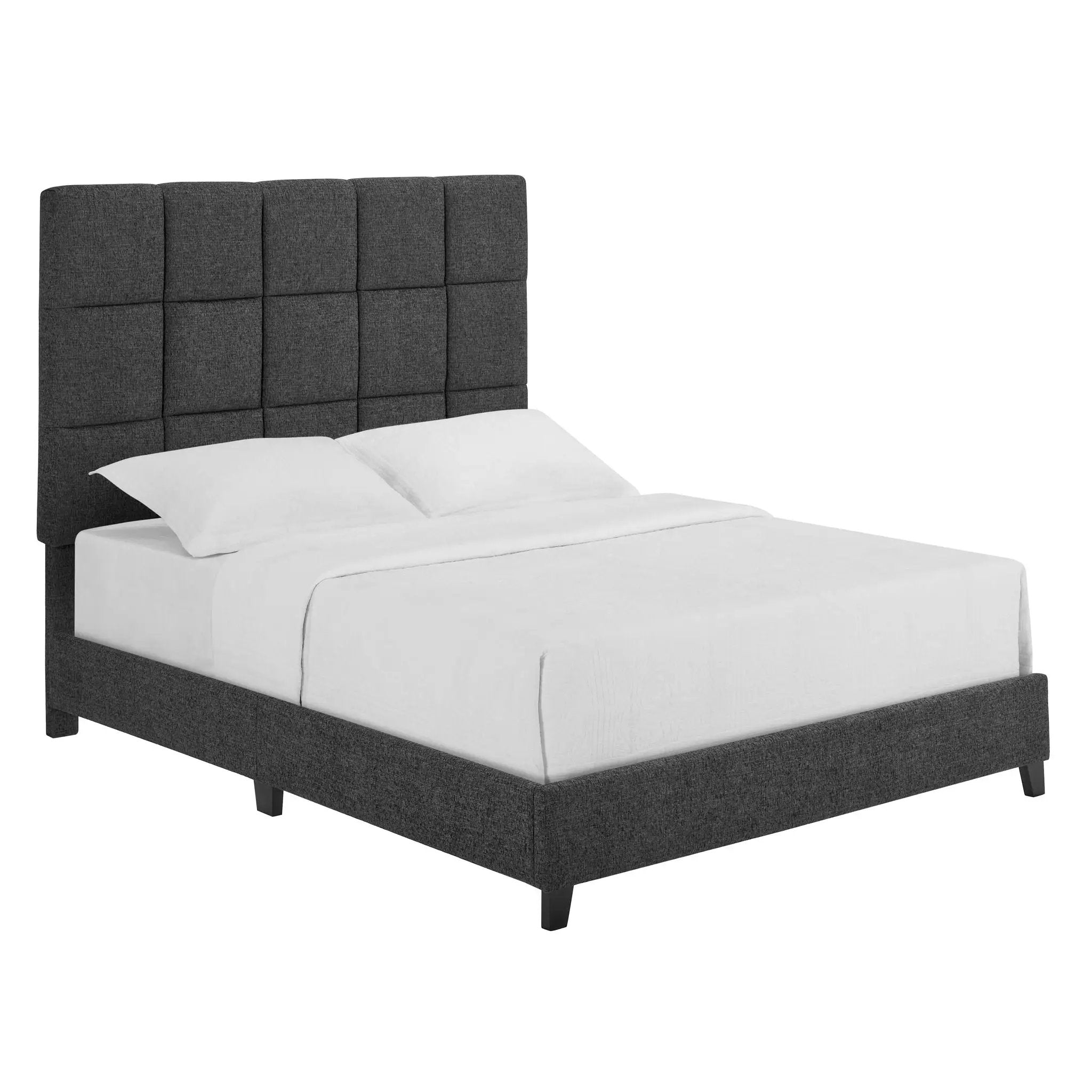 Squares Upholstered Headboard Platform Bed by Unique Piece Furniture