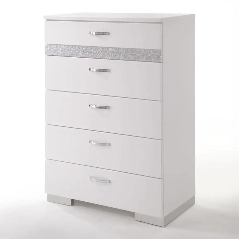 Naima II - Chest - White High Gloss by Unique Piece Furniture