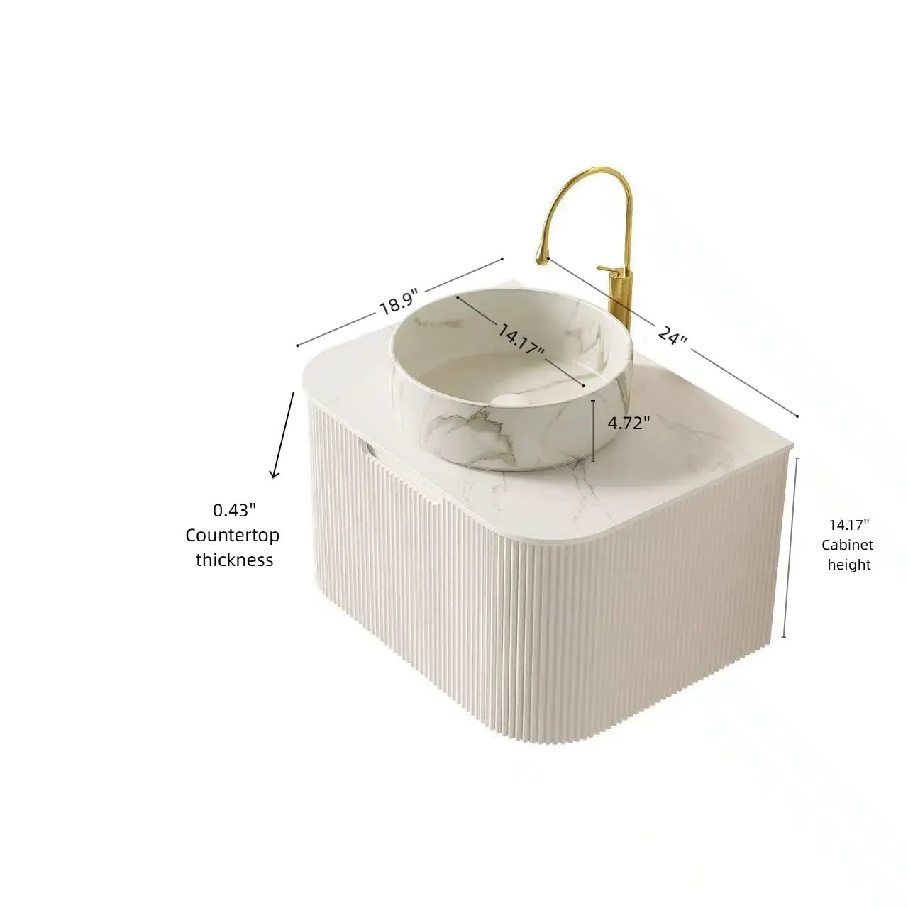 DINA 24" Bathroom Vanity & Sink by HouseOfZazla