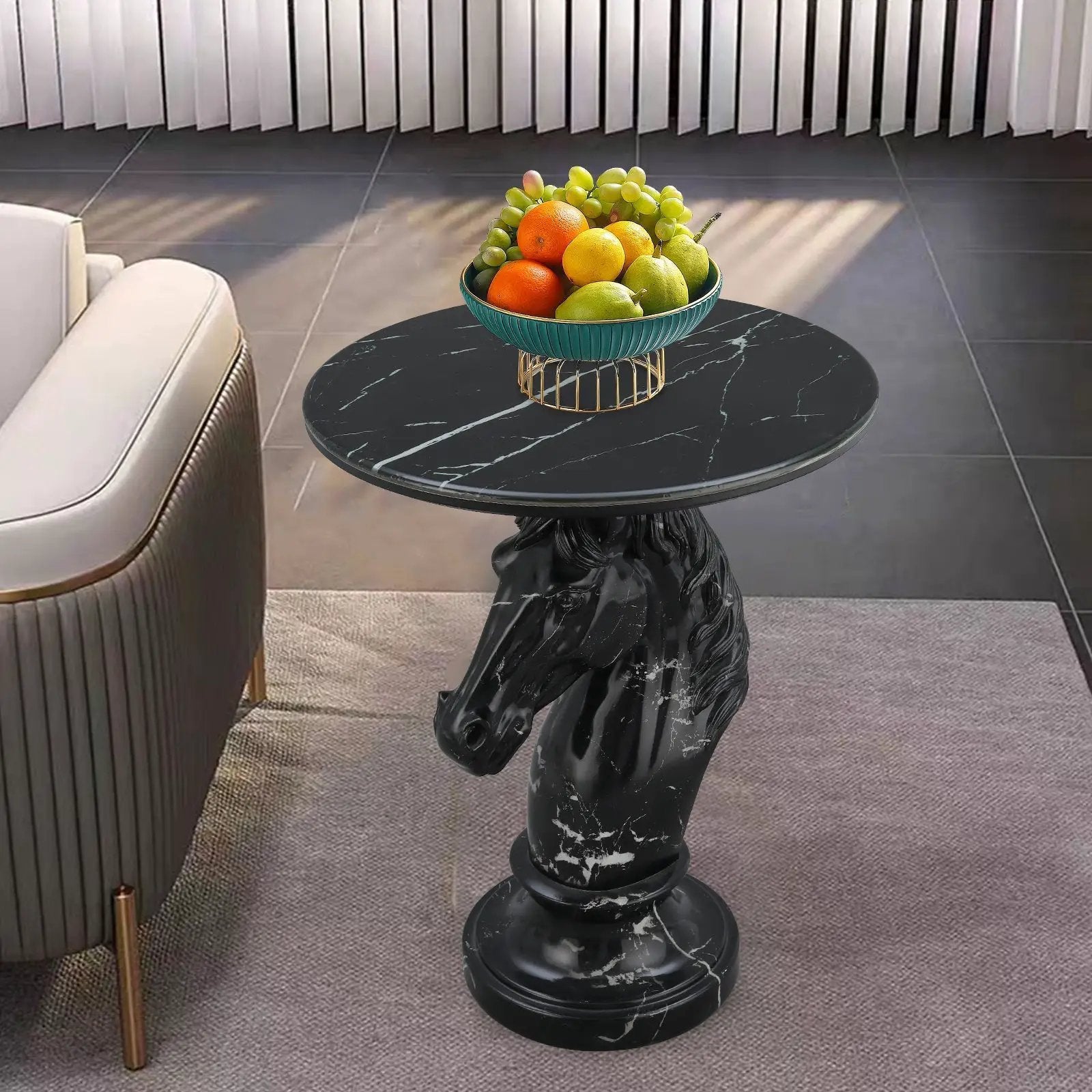 Horse Head Accent Table Animal Statue End Table by HouseOfZazla