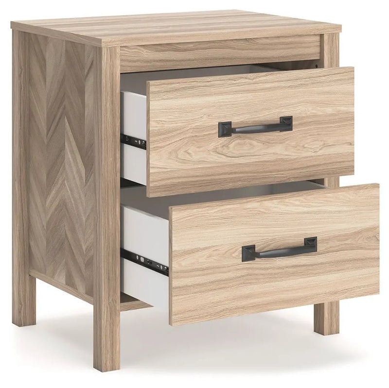 Battelle - Two Drawer Night Stand - Tan by Unique Piece Furniture