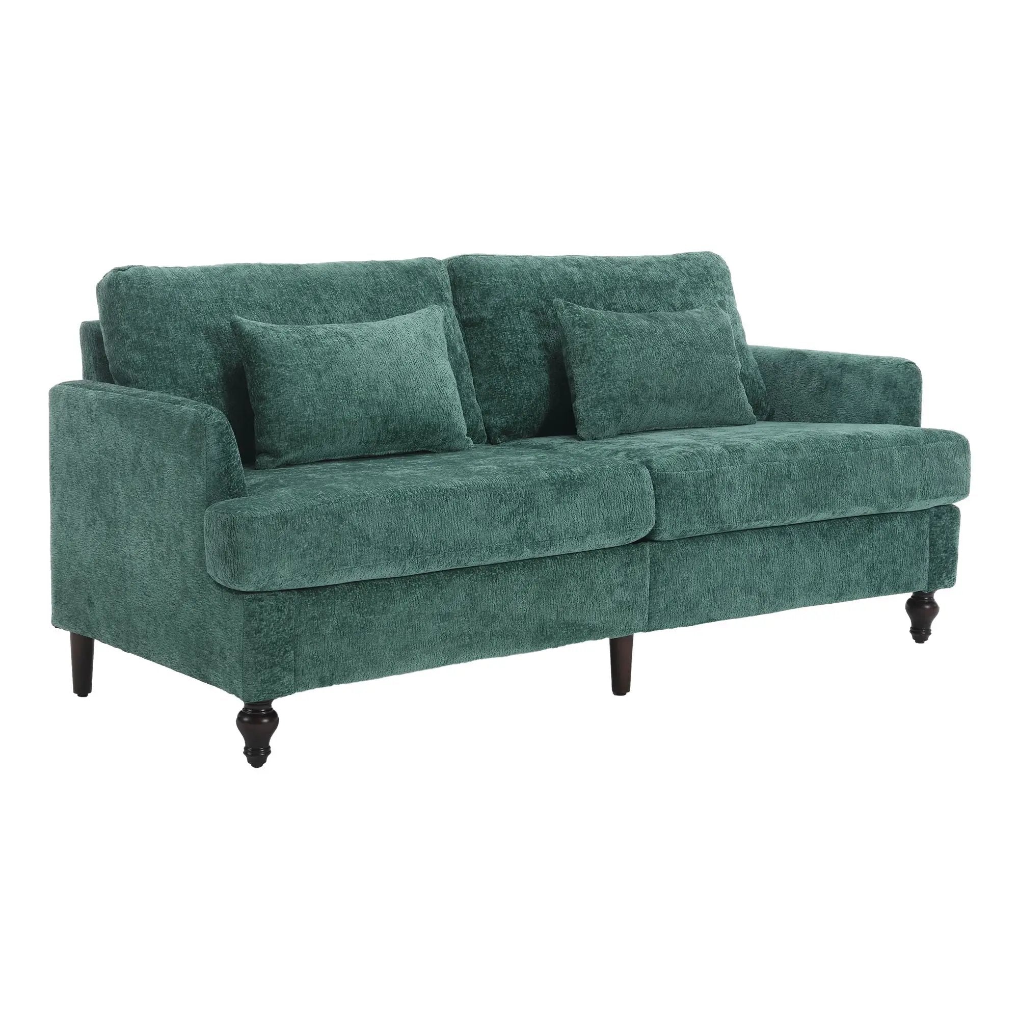 Mid Century Modern Fabric Loveseat Sofa, 2 Seat Upholstered Couch by Unique Piece Furniture