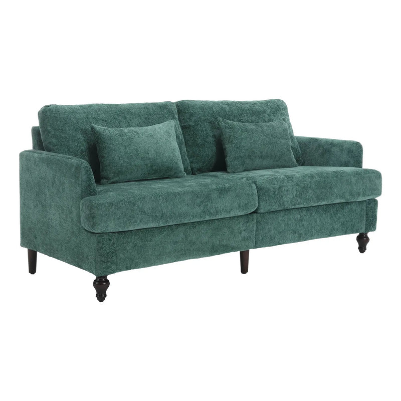 Mid Century Modern Fabric Loveseat Sofa, 2 Seat Upholstered Couch by Unique Piece Furniture