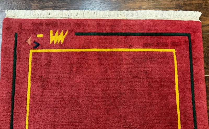 Indo Persian Gabbeh Rug 3x5, Red by Jewel Rugs