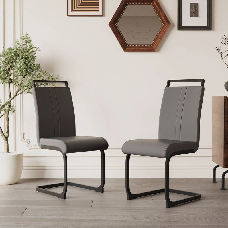 Modern Dining Chairs With High Back Upholstered Design Metal Legs by HouseOfZazla
