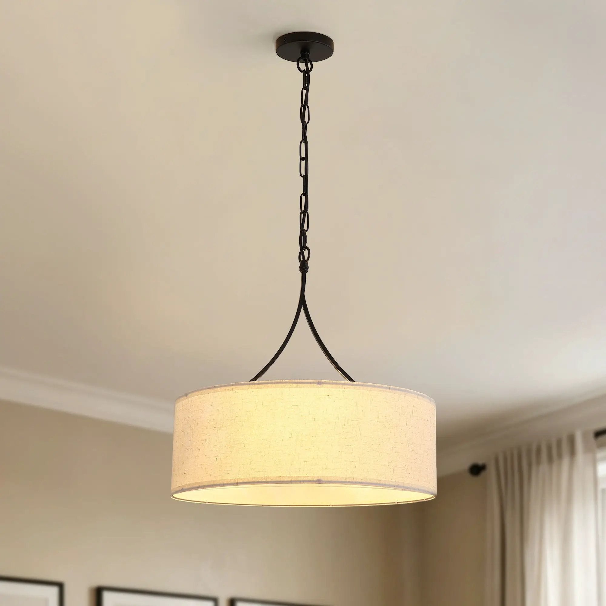 3 Light Drum Pendant Light by HouseOfZazla