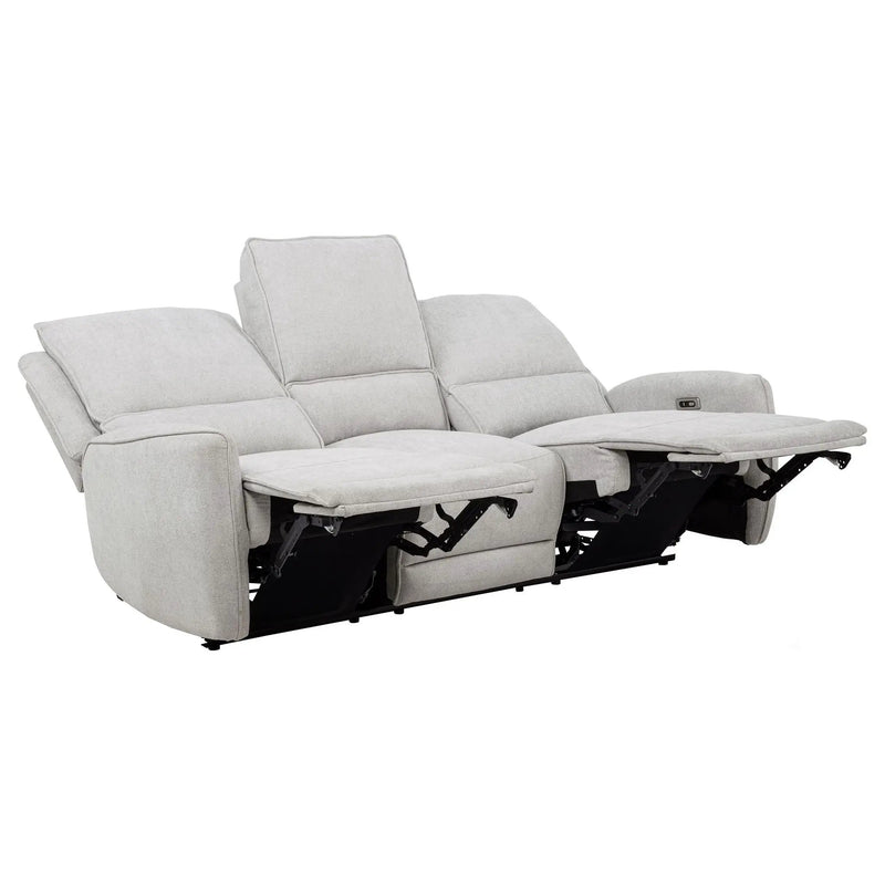 Sylmar Chenille Upholstered Power Reclining Sofa Dove Grey by Unique Piece Furniture