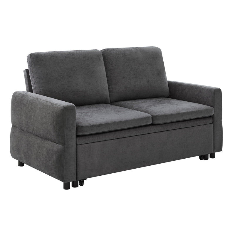 Convertible Sofa Bed Loveseat With Adjustable Backrest And USB Ports by HouseOfZazla