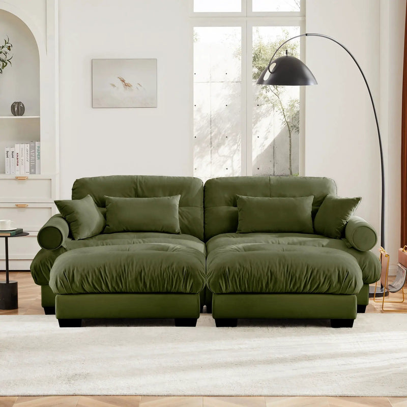 Super Comfort Oversized Modular Sectional Sofa With Movable Ottoman by Unique Piece Furniture