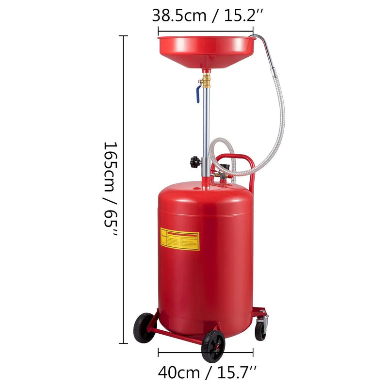 Waste Oil Drain Tank 20 Gallon Portable Oil Drain Air Operated Drainer by HouseOfZazla