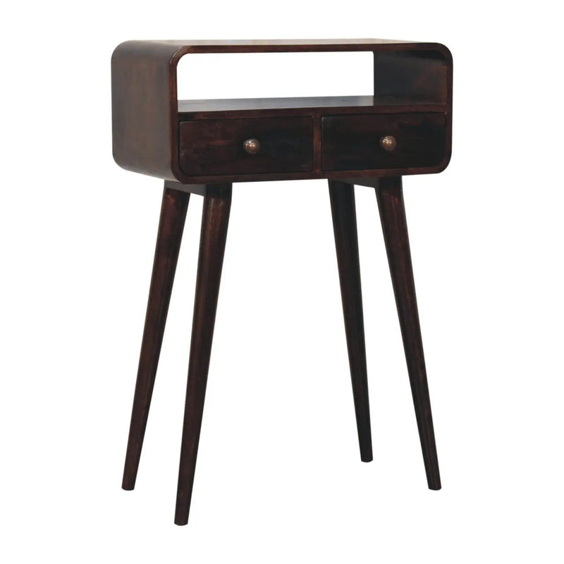 Solid Wood Curved Console Table by HouseOfZazla