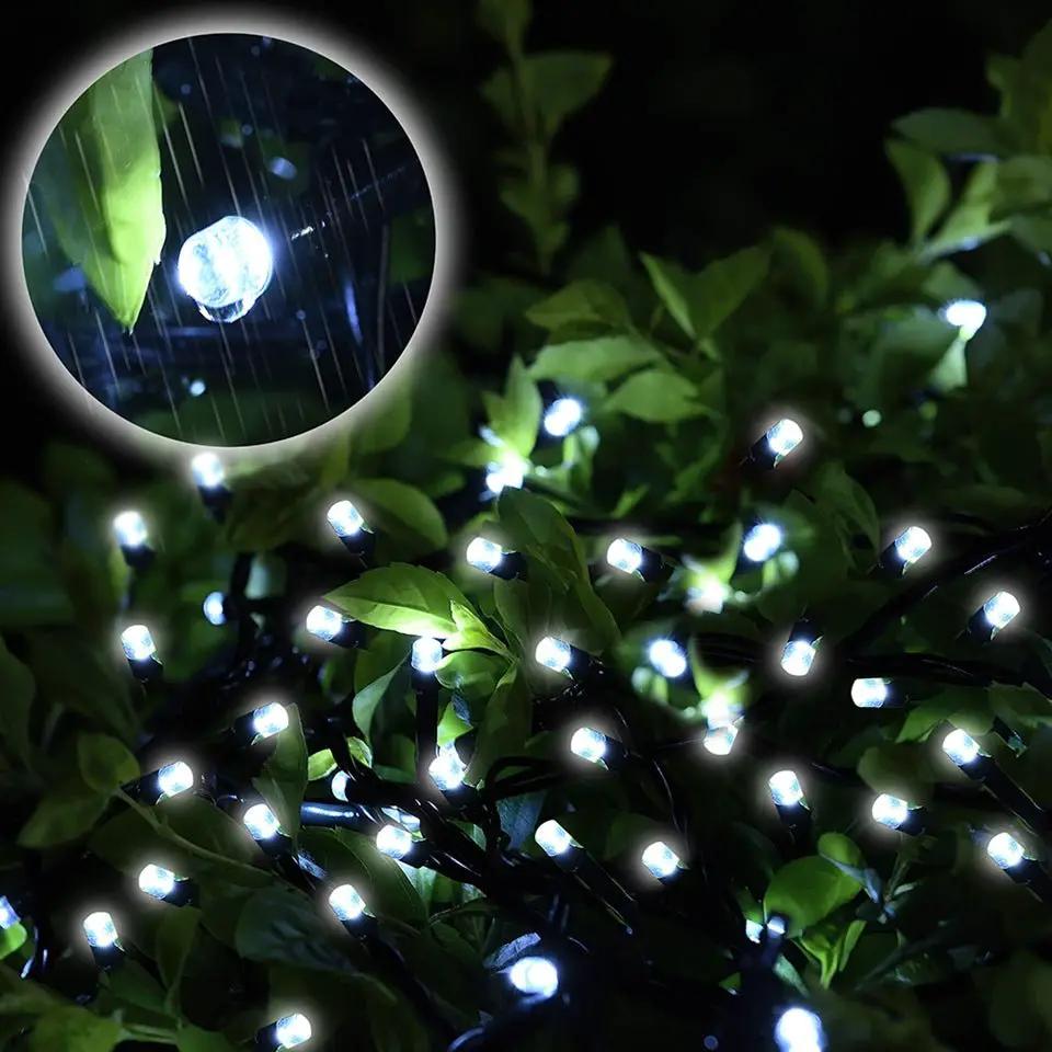 33Ft Solar Led string light 100LED Light-Green Wire by Outdoor Solar Outlet