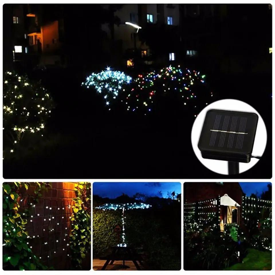 33Ft Solar Led string light 100LED Light-Green Wire by Outdoor Solar Outlet