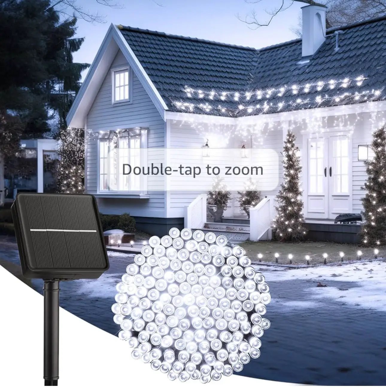 33Ft Solar Led string light 100LED Light-Green Wire by Outdoor Solar Outlet