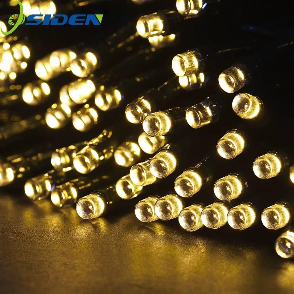 33Ft Solar Led string light 100LED Light-Green Wire by Outdoor Solar Outlet