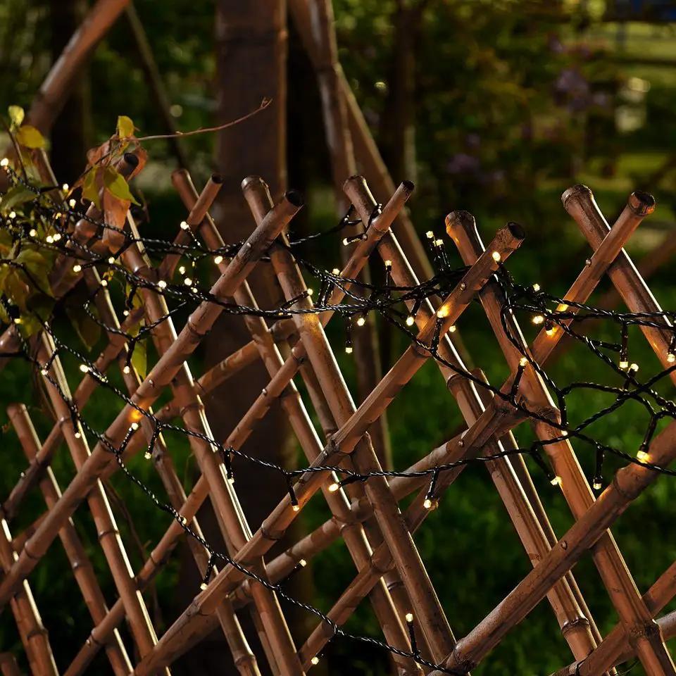 33Ft Solar Led string light 100LED Light-Green Wire by Outdoor Solar Outlet