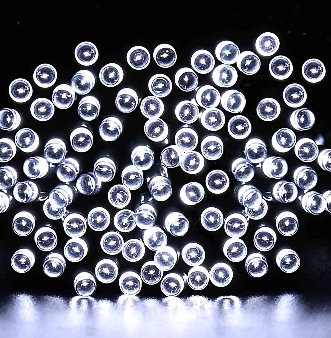 33Ft Solar Led string light 100LED Light-Green Wire by Outdoor Solar Outlet