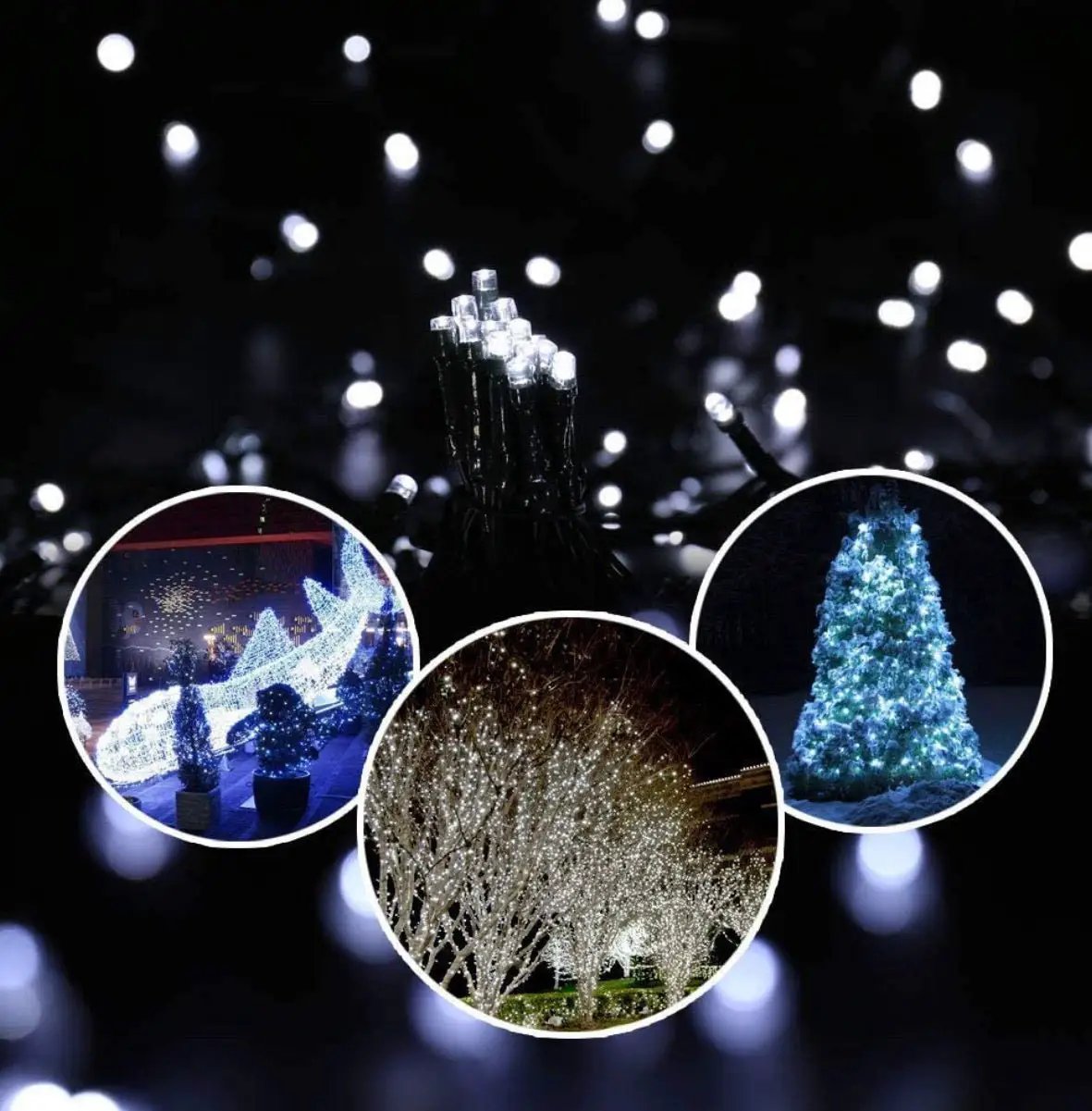 33Ft Solar Led string light 100LED Light-Green Wire by Outdoor Solar Outlet