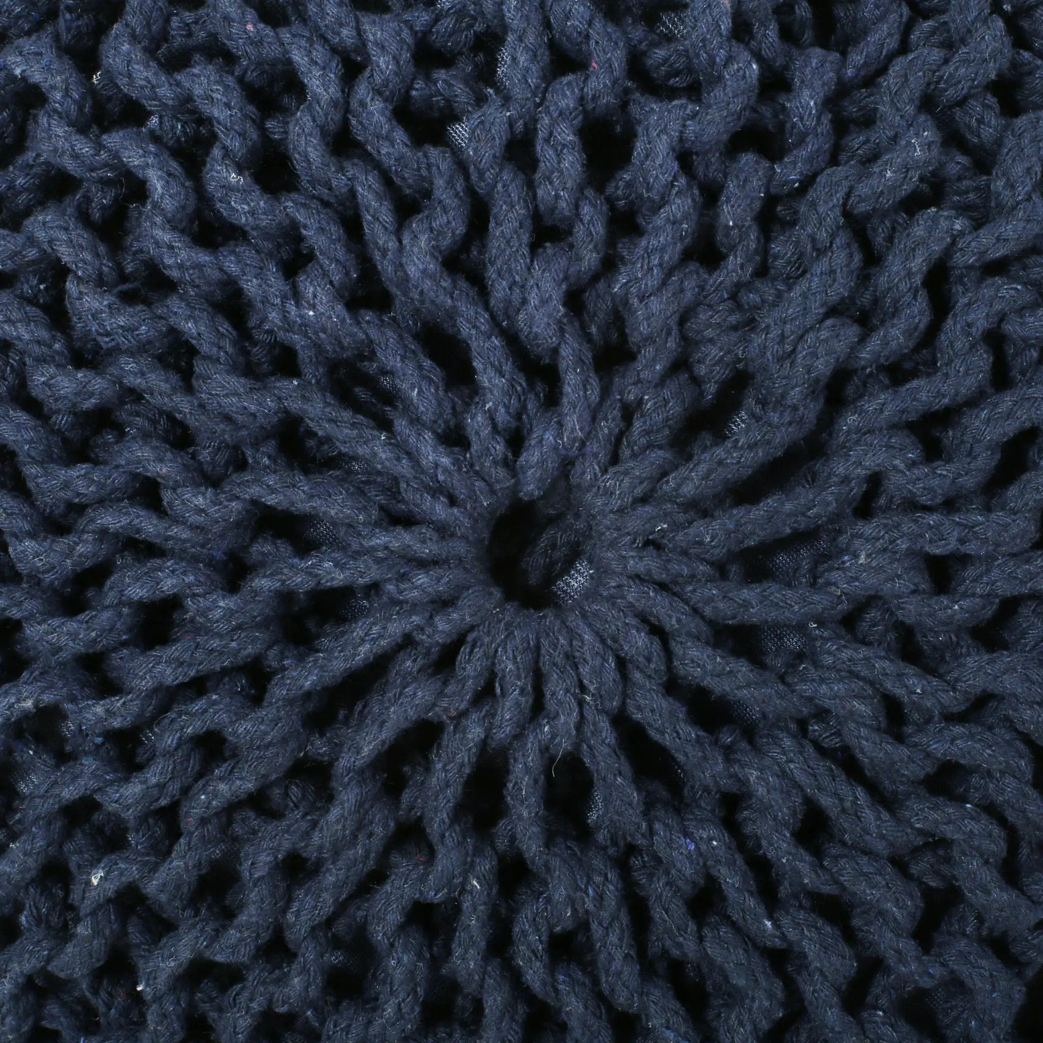 Bordeaux - Knitted Round Pouf Ottoman, Floor Cushion by Unique Piece Furniture