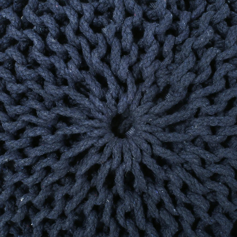 Bordeaux - Knitted Round Pouf Ottoman, Floor Cushion by Unique Piece Furniture