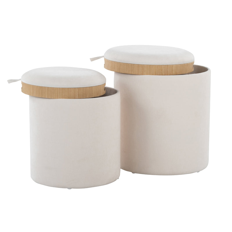 Contemporary Nesting Ottoman Set in by HouseOfZazla