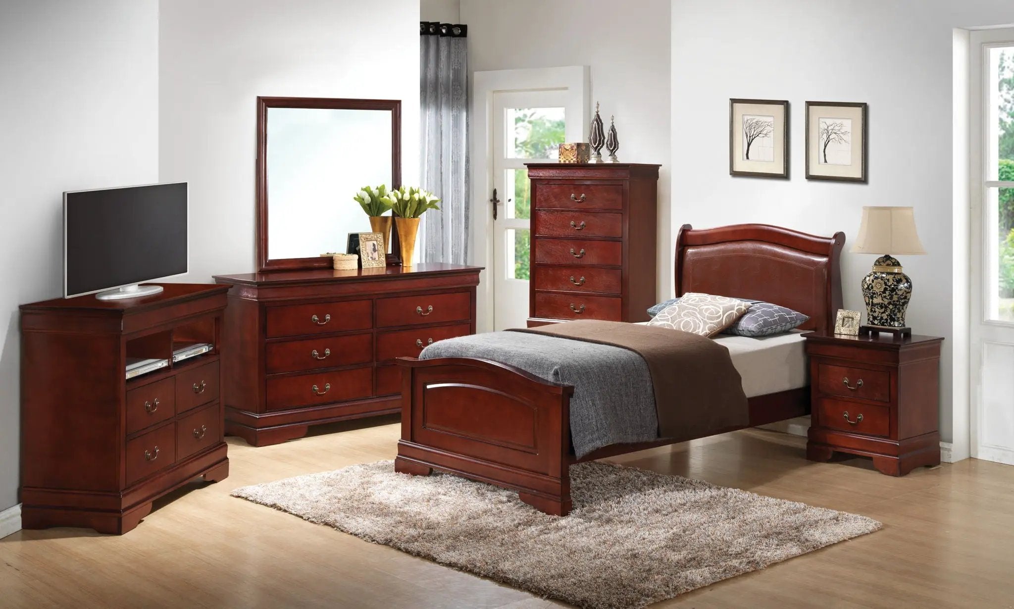 Panel Sleigh Bed Elegantly Crafted by Unique Piece Furniture