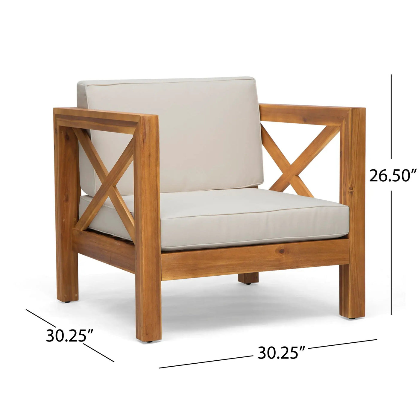 Brava Mid-Century Modern Club Chair with Water Resistant Cushions by HouseOfZazla