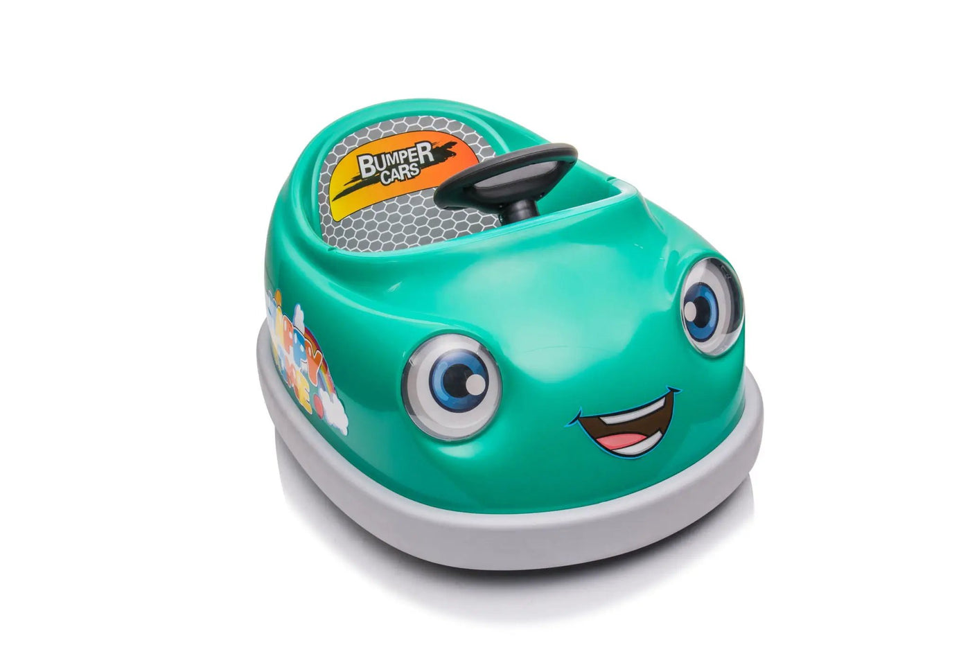 Bumper Car For Kids, 12V Dual Drive 1-6 Years Old Children's Electric Car With Pushrod Dinner Plate USB Bt Music Rocking Horse Mode Anti-Collision Bumper Ride On Car by HouseOfZazla
