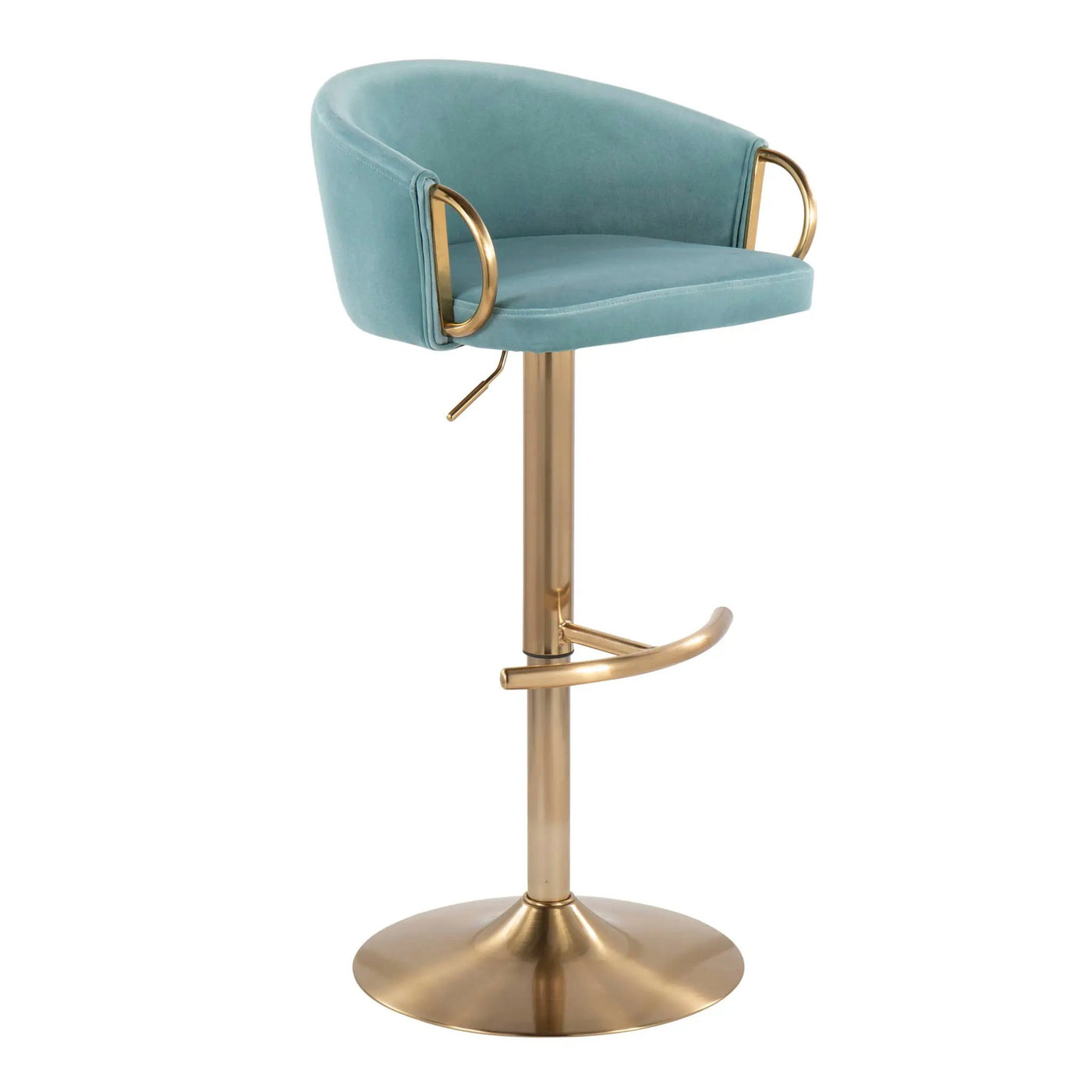 Claire - Contemporary / Glam Adjustable Bar Stool (Set of 2) by HouseOfZazla