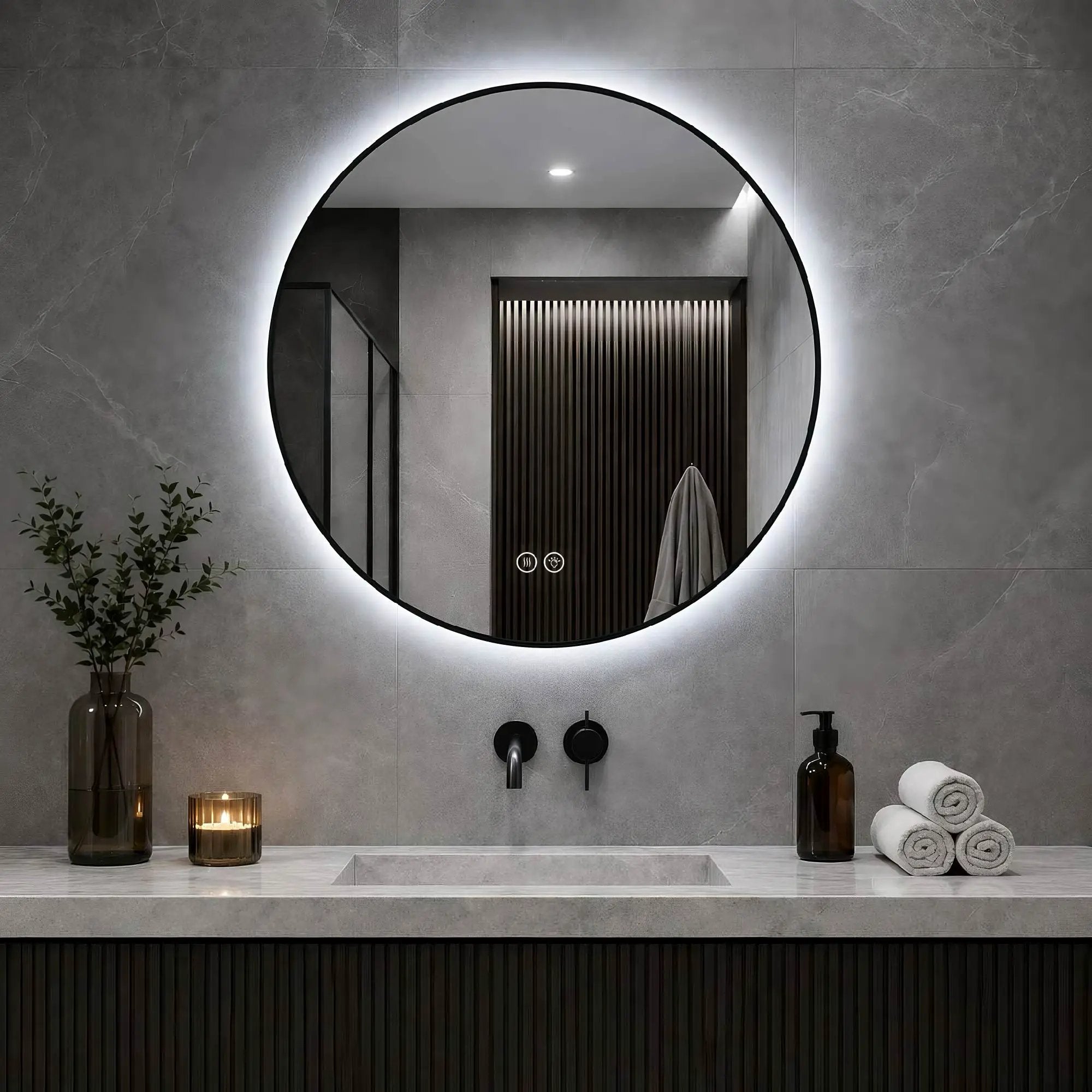 24" Round Bathroom Mirror by HouseOfZazla