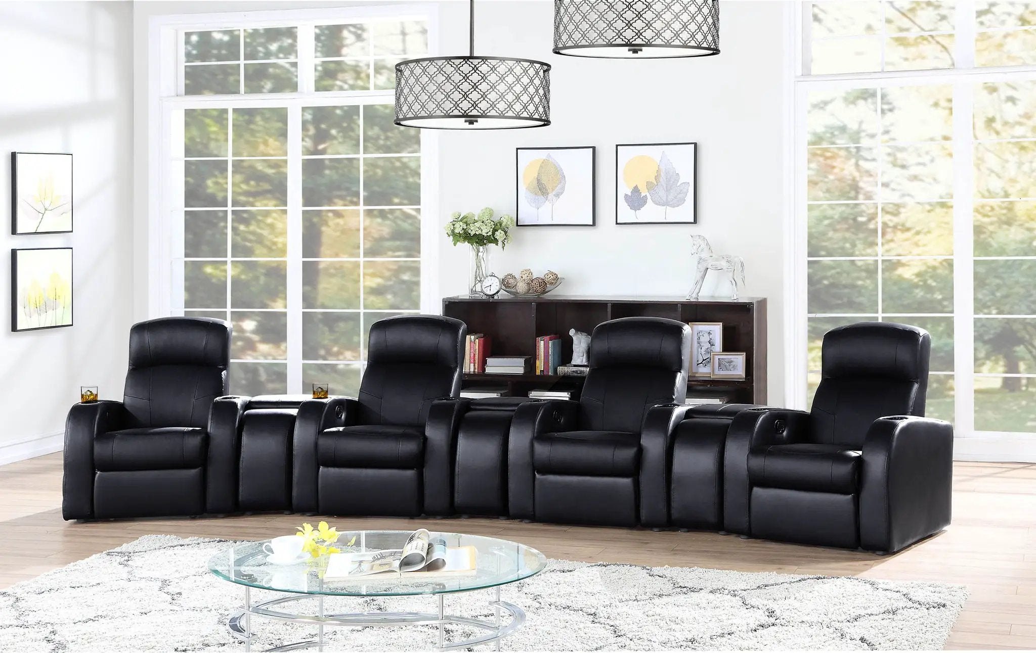 Cyrus 7-piece Upholstered Home Theater Seating by Unique Piece Furniture