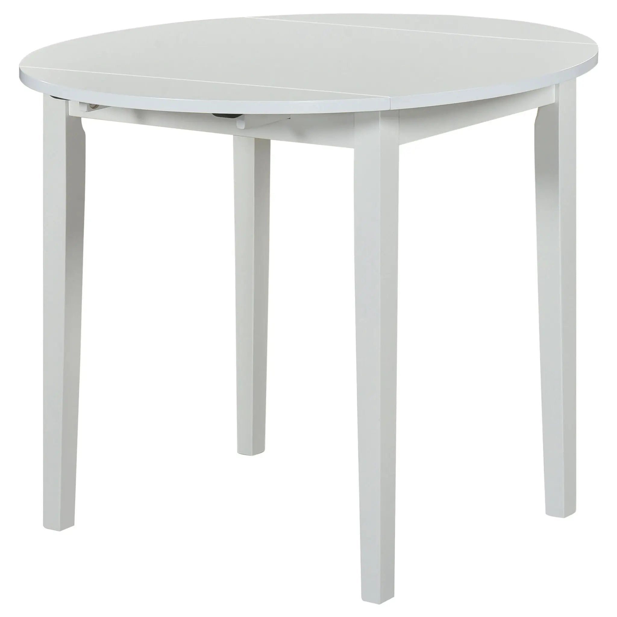 Bucknell 3-piece Round Drop Leaf Dining Table Set White by Unique Piece Furniture