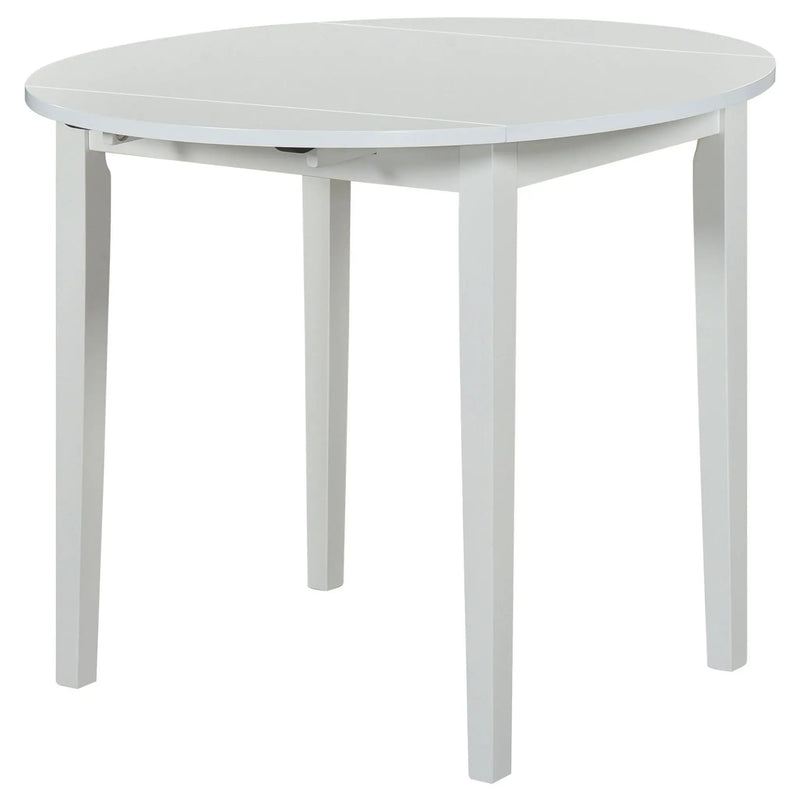 Bucknell 3-piece Round Drop Leaf Dining Table Set White by Unique Piece Furniture