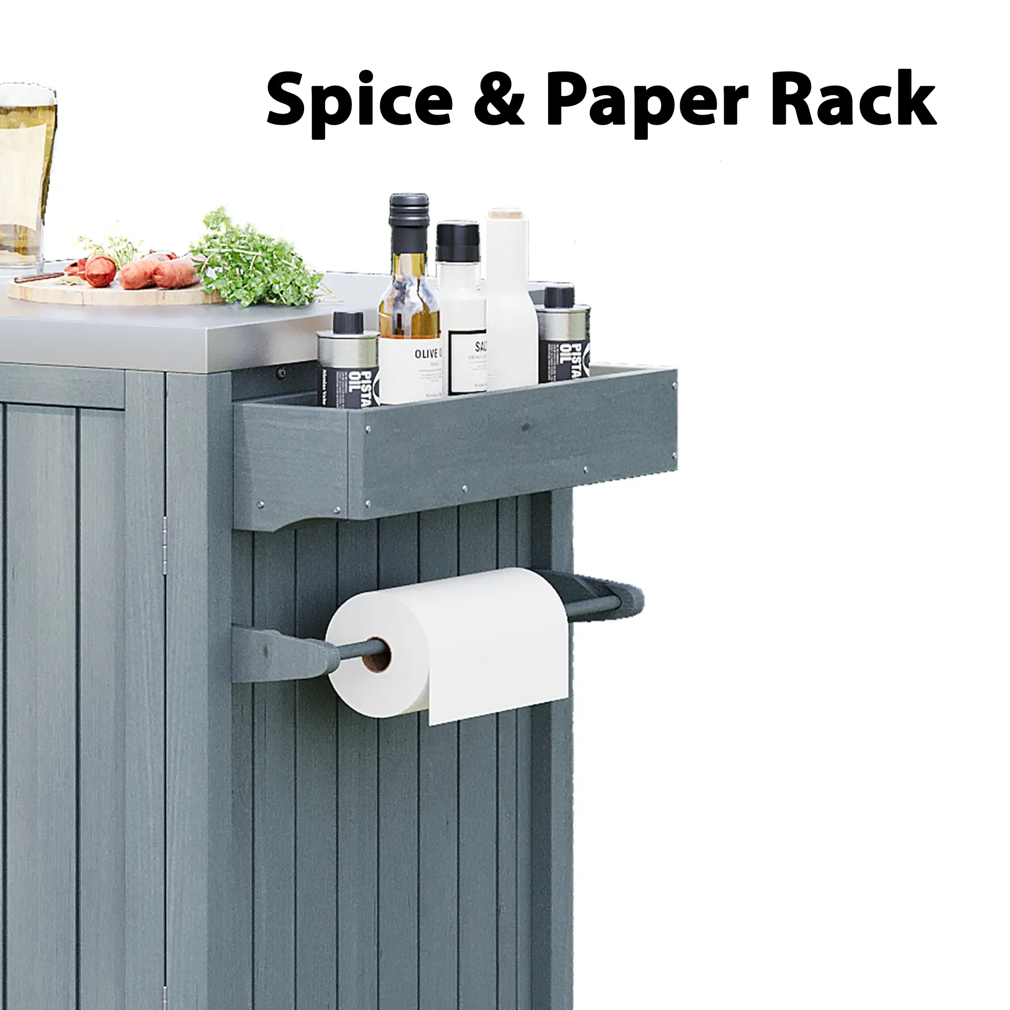 K&K 66.5" Outdoor Kitchen Island for Big Green Egg Grills by HouseOfZazla